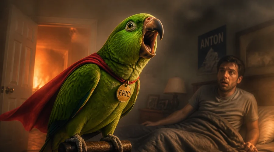 Wake Up, Anton! The Parrot Who Acted as a Human Smoke Alarm